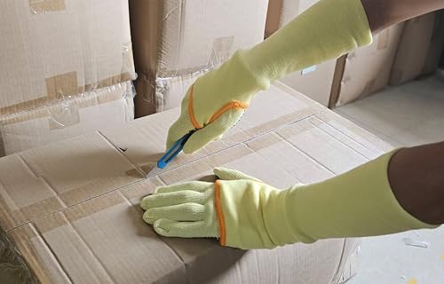 G & F PRODUCTS 100% Kevlar fiber by DuPont Cut Resistant Knit Sleeve, Sold by 6-piece pack - color: Cut Level 3 With Thumslot 12 Inch