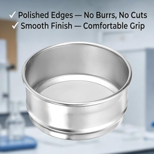 PATIKIL Lab Sieve 2000 Mesh(0.0075mm) 4"(10.2cm) Diameter Sifting Screen - size: 2000 Mesh(0.0075mm)/4"(10.2cm) Dia