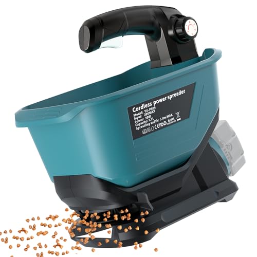 Electric Grass Seed Spreader for Mekita 18V Battery, Handheld Fertilizer Spreader for Lawn, Portable Granule Spreader for Seed, Feed, Weed, and Salt (Tool Only)