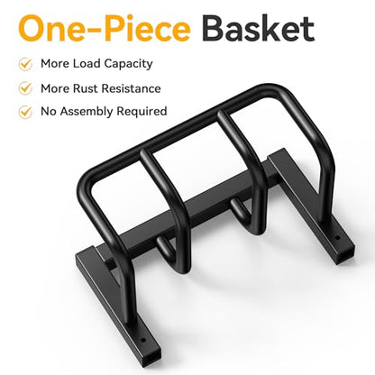 Garden Hose Holder Stand, Freestanding Heavy Duty Metal Hose Holder with Stable Base and Tool Hooks, Rustproof Water Hose Storage Rack for Outside Yard Lawn（2 Pack)