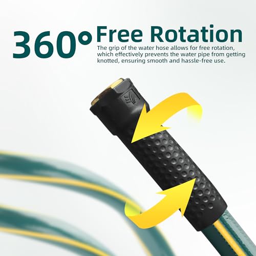 25ft Heavy Duty 3/4" Garden Hose, Solution4Patio, Male to Female Fittings - color: Green/Yellow, size: 3/4 in. x 25 ft.