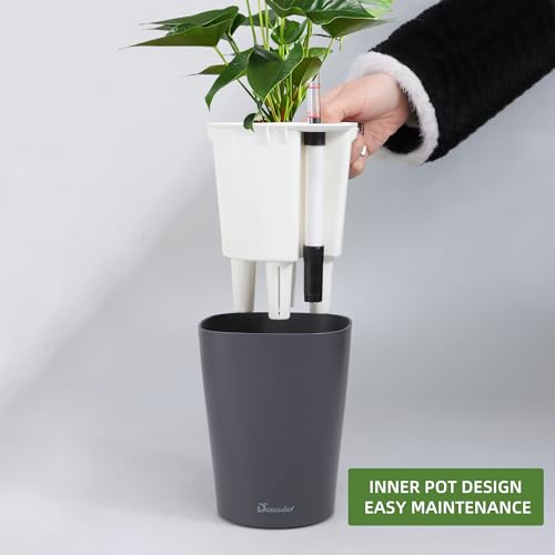 Dexceder 6x7 Self Watering Planter (Slate Gray) - color: Slate Gray