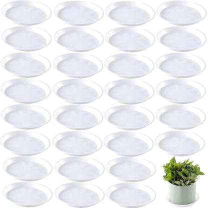 30 Pack Plant Saucer 5 Inches Plastic Drip Trays to Catch Water, Light Grey - color: Light Grey, size: 5 inch