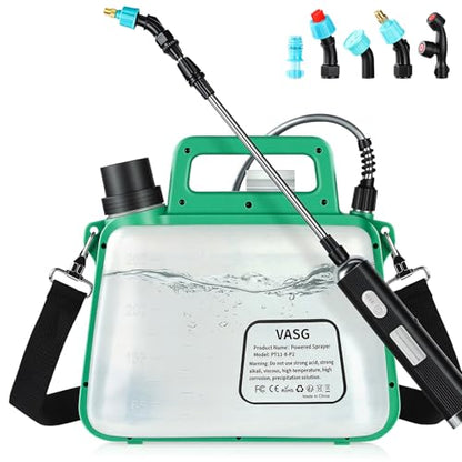 Battery Powered Sprayer 2 Gallon, 7.4V Foldable Electric Pump Sprayer