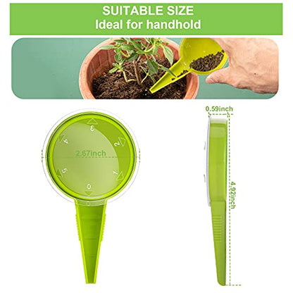 Sowing Seed Dispenser Hand Tool, 6 Pack Handheld Garden Seeder Sower Planter with 5 Dial Settings, Ideal for Small Seeds of Flowers, Vegetables, Outdoor/Indoor（ Light Green）