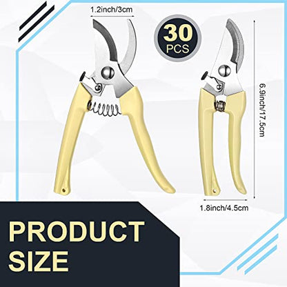 Chumia 30 Pack Garden Shears Flower Clippers for Plant Cutting, Beige - color: Beige