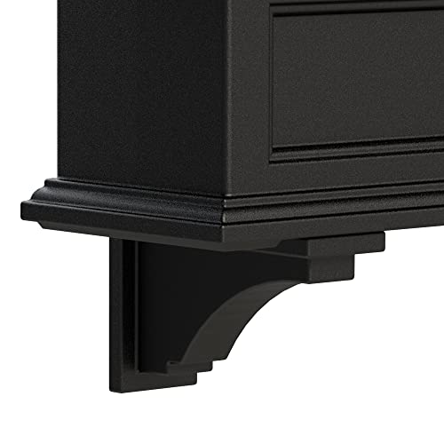 Mayne Inc Fairfield Decorative Brackets, 2-pack, Plastic, Black, Standard (5856-B) - color: Black