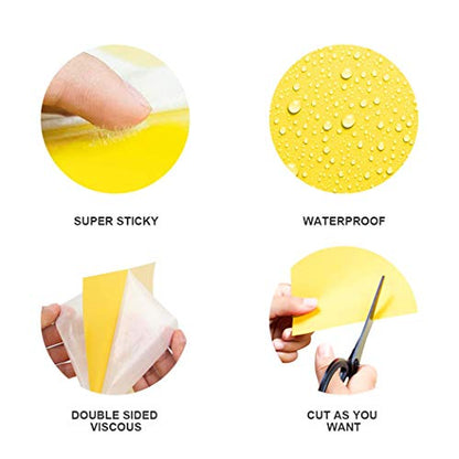 Gideal 30-Pack Dual-Sided Yellow Sticky Traps for Indoor Outdoor Flying Plant Insect Fungus Gnats, Whiteflies, Aphids, Leafminers,Thrips (6x8 Inches, Included 30pcs Twist Ties) - size: 30 Pack