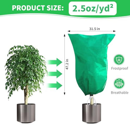 Phopich 4 Pack Plant Covers Freeze Protection 32''W x 48''H 2.5oz/yd²