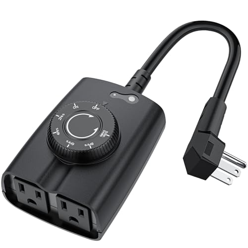 G-Homa Dusk to Dawn Outdoor Timer for Light Sensor Timer Waterproof 2 Grounded Outlets Timers for Christmas Light, 15A 1/2HP, CSA Listed (Turns on After Dusk) - style: 2 Outlets Timer