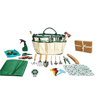 Vegetable Garden Accessories, 34-Piece Stainless Steel Garden Tool Set