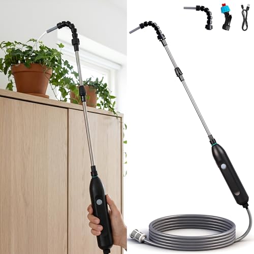 Cordless High-Reach Plant Waterer - Rechargeable Sprayer with Long Wand
