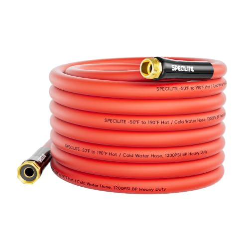 SPECILITE 5-layer 5/8" Hot/Cold Garden Water Hose 50ft, Burst 1200psi - size: 50FT