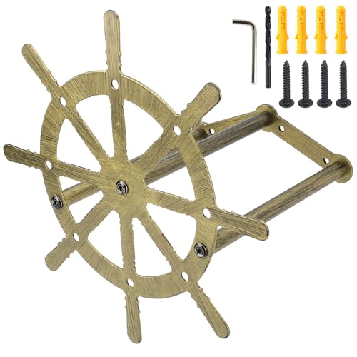 Metal Garden Hose Holder - Sturdy Hose Racks Heavy Duty Hose Hanger Wall Mounted Hose Holder Decorative Hose Stewards Reel Hose Stand for Outdoor Yards(1pc Bronze)
