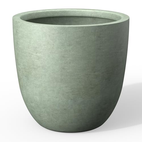 Kante Large Round Bowl Mint Green Concrete Planter 18" Dia, Outdoor - color: Mint Green, size: 18"d