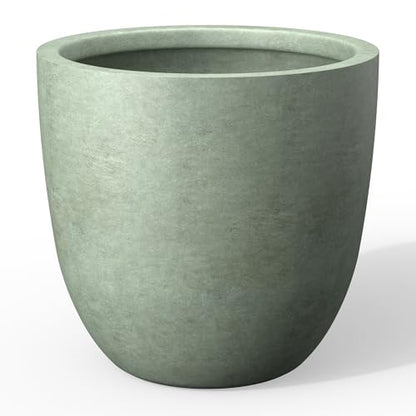Kante Large Round Bowl Mint Green Concrete Planter 18" Dia, Outdoor - color: Mint Green, size: 18"d