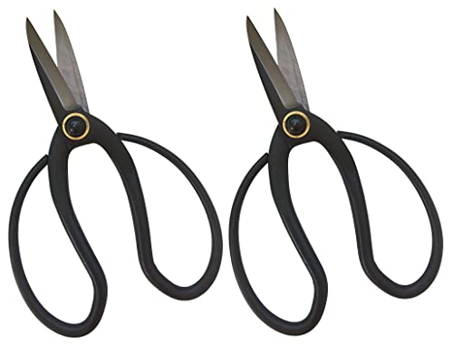 Garden Guru Bonsai Scissors - Traditional Butterfly Bonsai Pruner Shear for Precise Trimming Pruning and Deadheading of Flowers Plants, Japanese Bonsai Garden Tools (180mm 2 Pack) - style: 180mm 2 Pack