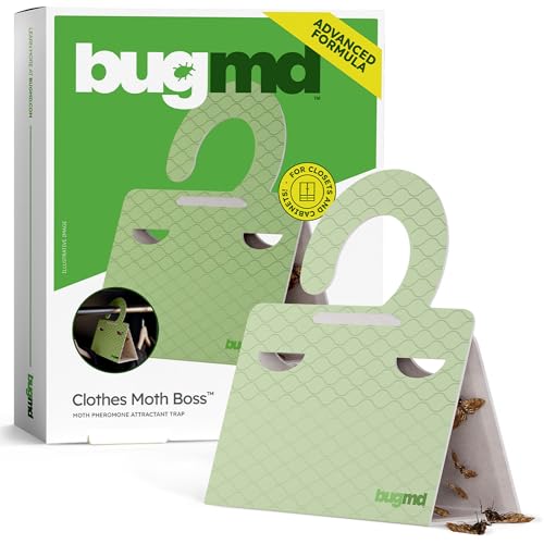 BugMD Clothes & Pantry Moth Traps with Sticky Glue - color: Green, size: 1 Pack - 6 Traps
