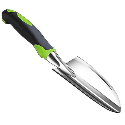 Garden Tool Shovel for Digging Gardening Trowel for Lawn Planting Alloy Spade Plastic Handle Anti Slippery - color: Green