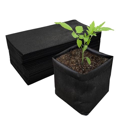Belit 1.5 Gallon Plant Nursery Bags, 50 Pcs Non-Woven Grow Bags for Vegetable, Flower, Starting saplings - size: 1.5 Gallon /50Pcs