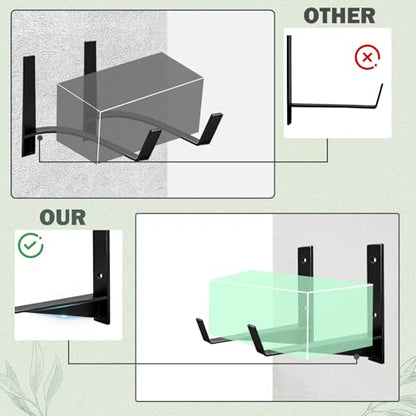 Thrivinest Window Box Brackets, 6 inch Flower Planter Box Brackets, Heavy Duty Metal Flower Box Wall Mounting Hooks for Railings, Garden, Balcony, Fences, Black(2 Pack) - size: 2 Pack