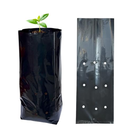gardtree 1 3/8 Gallon 50 Pcs Tall Plant Nursery Bags 5.5" x 13", Deep Root Plastic Plant Grow Bags Thicken Tree Seedling Pots for Vegetable, Flower, Fruit, Citrus, Nut Trees, Taproot Saplings - size: 5.5"x13"/50PCS