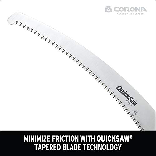 Corona Tools 13-Inch QuickSAW Pruning Saw | Tree Saw Designed for Single-Hand Use | Curved Blade Hand Saw | Cuts Branches up to 7" in Diameter | QS 7900