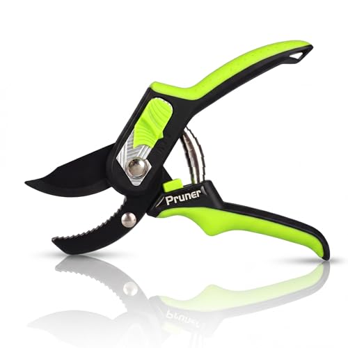 GARDENWORK 8" Professional Pruning Shears with Sharp SK5 High-Carbon Blades