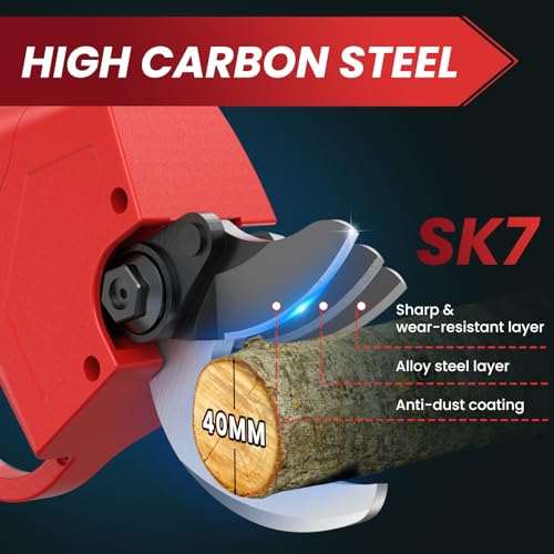 Electric Pruning Shears, 1.6" Cutting Cordless Pruner for Gardening - style: A--Electric Pruning Shears