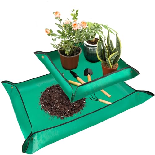 2PCS Repotting Mat, Excellence Indoor Waterproof Plant Transplanting Mat, Professional Gardening Mat Supplies (gardening tools are not included)