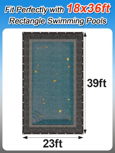 Biggun 23x39ft Pool Leaf Net Cover for 18x36ft Inground & Above Ground Pool - size: 23' x 39' (Rectangular)