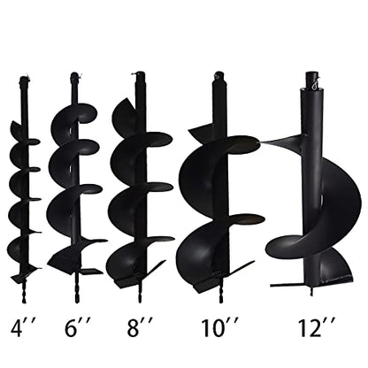 ALL-CARB Auger Drill Bit 10 inch Garden Spiral Drill Bit Earth Auger Bit Post or Umbrella Hole Digger with 3/4 Shaft - size: 10inch