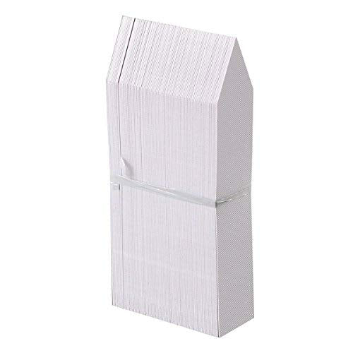 KINGLAKE Plant Labels 4 Inch - 300 Pcs Plastic Plant Tags Nursery Garden Labels Plants Markers for Outdoor Garden Waterproof White Plants Name Tags for Seedlings with Permanent Marking Pen - color: White