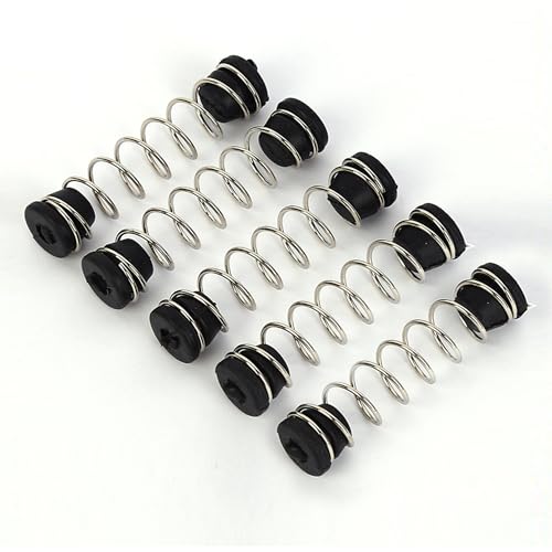 5 Set Precision Pruner Spring Replacement with Rubber Base End Cap for Pruning Shears Garden Pruners Garden Snips Trimming Scissors Clippers Repair Parts 2'' Length 50mm
