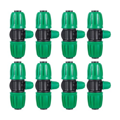 10 Pcs 1/2 to 1/4 inch Garden Hose Tubing Irrigation Fittings - size: 10 PCS 1/2" to 1/4" 3-Way Connectors