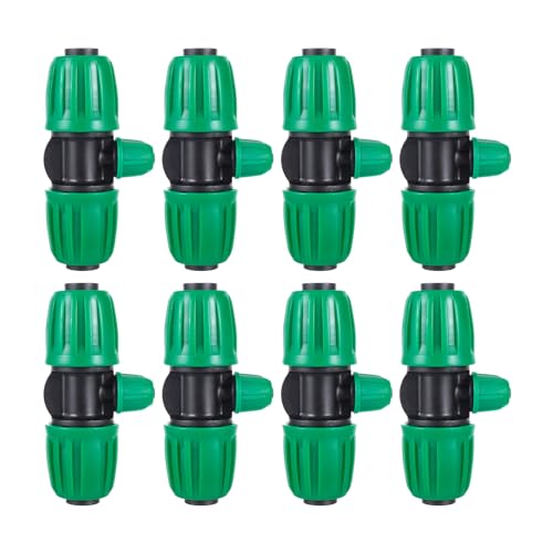 10 Pcs 1/2 to 1/4 inch Garden Hose Tubing Irrigation Fittings - size: 10 PCS 1/2" to 1/4" 3-Way Connectors