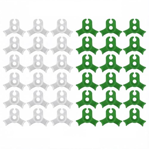 40 Pcs Low Stress Training Clips, Plant Training Clips, 90 Degrees Bud Trainer Clip Bud Bender for Plant Gardening (20 White+20 Green) - color: White Green