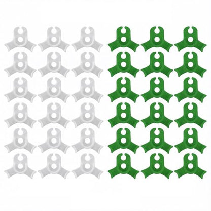 40 Pcs Low Stress Training Clips, Plant Training Clips, 90 Degrees Bud Trainer Clip Bud Bender for Plant Gardening (20 White+20 Green) - color: White Green