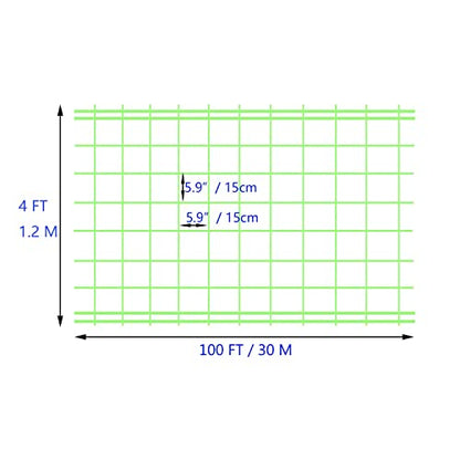 Green Trellis Netting 4x100 ft Heavy Duty Garden Netting Polypropylene Plant Support Net for Climbing Vegetables Fruits Flowers - size: 4x100 ft