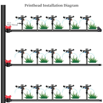 10PCS G1/2 Male Thread Rocking Arm Sprinklers, 4.7x4.5in