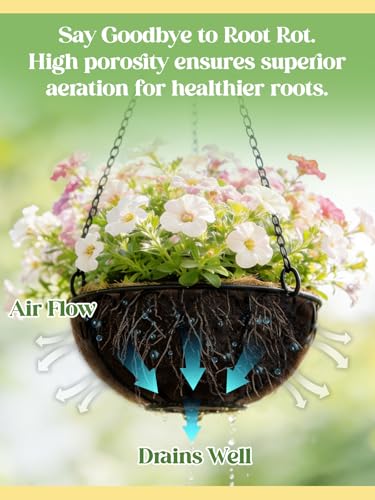 ANPHSIN 4Pcs 16inch Coconut Liners for Hanging Baskets Planters - size: 16in