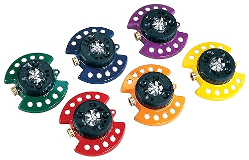 Dramm ColorStorm 9-Pattern Premium Turret Sprinkler With Heavy Duty Metal Base - Yellow #15023 - color: Yellow, style: Turret Sprinkler