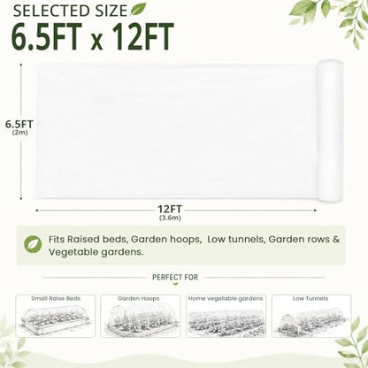 6.5Ft x 12Ft Garden Netting, Fine Mesh Insect Netting for Plant Protection - size: 6.5Ft x 12Ft