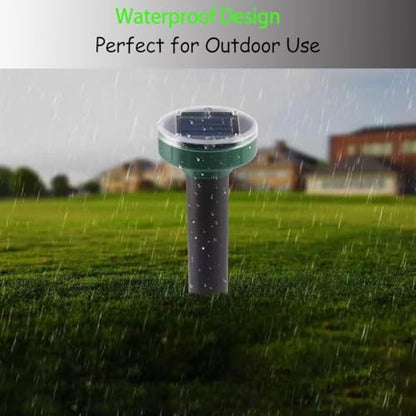 12Pack Snake Repellent for Yard, Solar Powered Ultrasonic Mole Repellent, Gopher Repeller Sonic Mole Deterrent Spikes, Snake Gopher Vole Repellent Outdoor for Lawn Garden & Yard