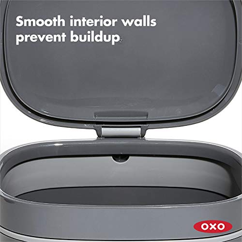 OXO Good Grips Easy-Clean Compost Bin, Charcoal, 6.62 L, 1.75 Gallon (Pack of 4) - color: Charcoal, size: 1.75 Gallon (Pack of 4)