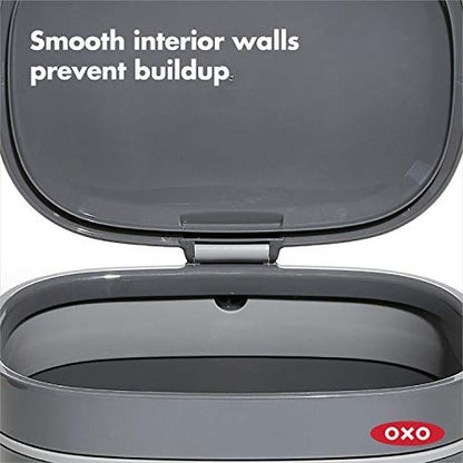 OXO Good Grips Easy-Clean Compost Bin, Charcoal, 6.62 L, 1.75 Gallon (Pack of 4) - color: Charcoal, size: 1.75 Gallon (Pack of 4)