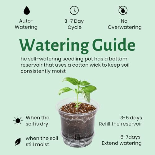 Bluepro Self Watering Pots for Indoor Plants, 5 Inch, 20-Pack - size: 5 Inch-20Pcs