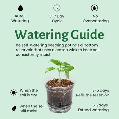 Bluepro Self Watering Pots for Indoor Plants, 5 Inch, 20-Pack - size: 5 Inch-20Pcs