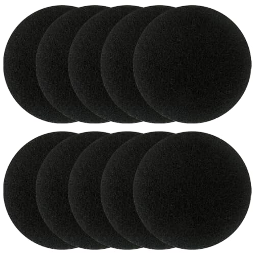 10 Pack Charcoal Filters – 7.25 Inch Round, Extra Thick 0.3 Inch, Longer Lasting Activated Carbon for Kitchen Countertop Compost Bin
