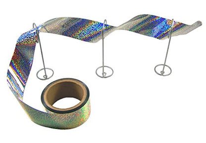 Bird-X Irri-Tape, Holographic Bird Scare Tape, Iridescent Foil Reflective Tape for Multi-Sensory Attack, Easy to Install, 2" W x 100' L - size: 2" x 100ft Length